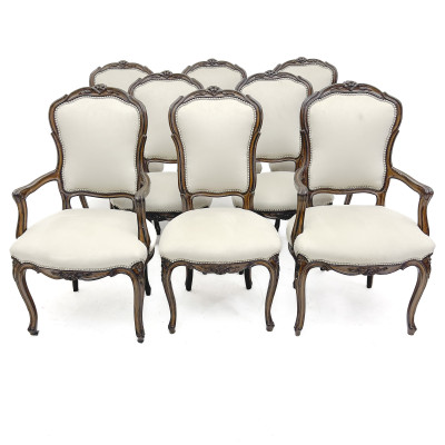 Image for Lot Louis XV Style Suite of 8 Chairs