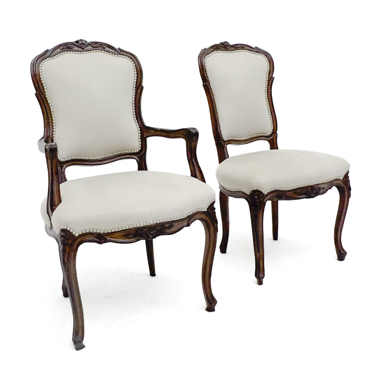 Louis XV Style Suite of 8 Chairs