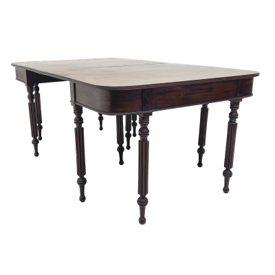 Image for Lot Regency Style Mahogany Banquet Table
