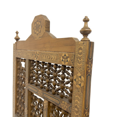 A Pair of Moroccan Carved Walnut Chairs