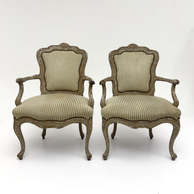 Image for Lot A Pair of French Louis XV Style Giltwood Fauteuils