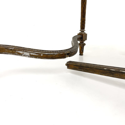 A Louis XVI Style Giltwood and Marble-Top Console Table
