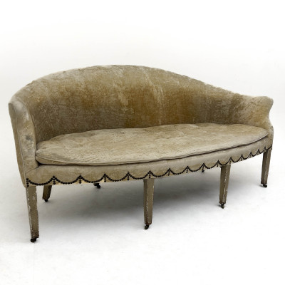 Image for Lot A Venetian Chinoiserie Painted and Parcel-Gilt Sofa