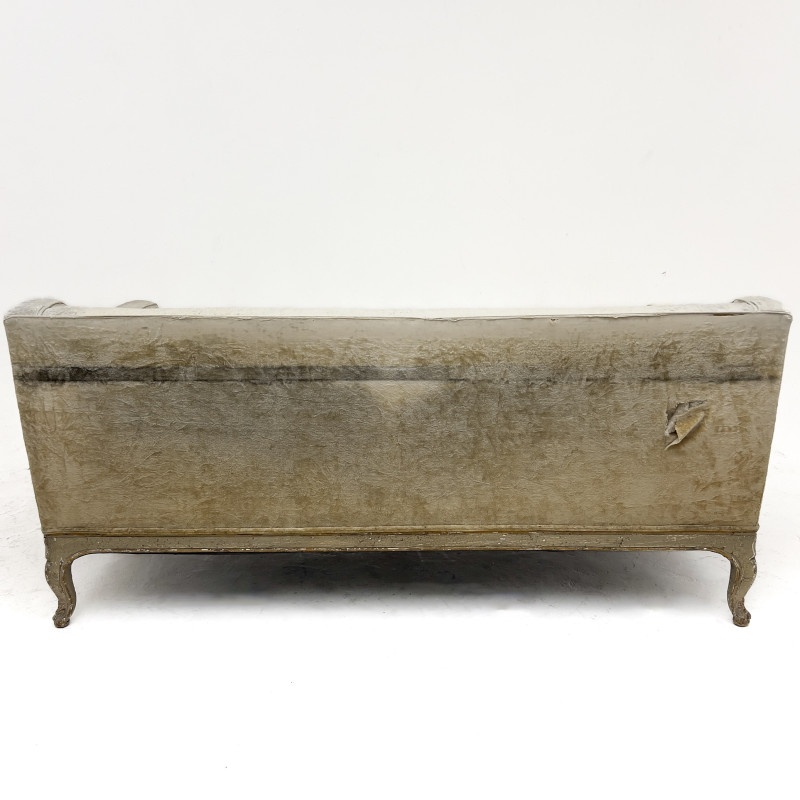 A Louis XV Style Carved Beechwood Upholstered Sofa