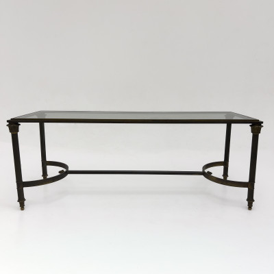 A Neoclassical Style Patinated Mixed Metal Coffee Table