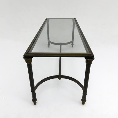 A Neoclassical Style Patinated Mixed Metal Coffee Table