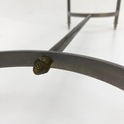 A Neoclassical Style Patinated Mixed Metal Coffee Table