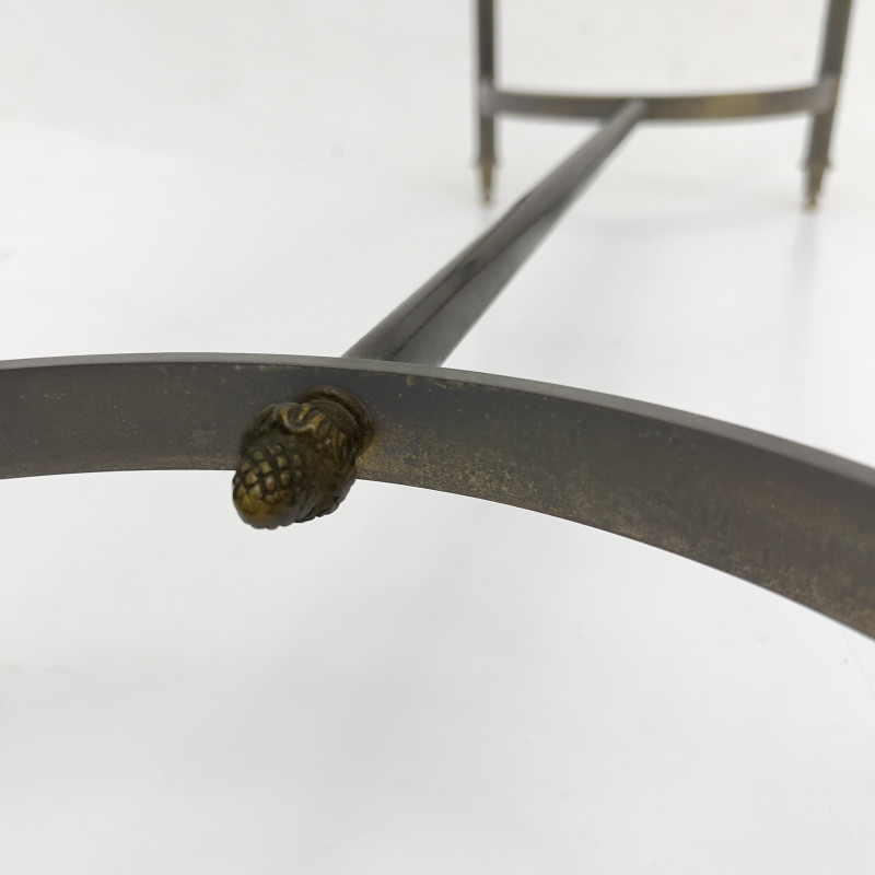 A Neoclassical Style Patinated Mixed Metal Coffee Table
