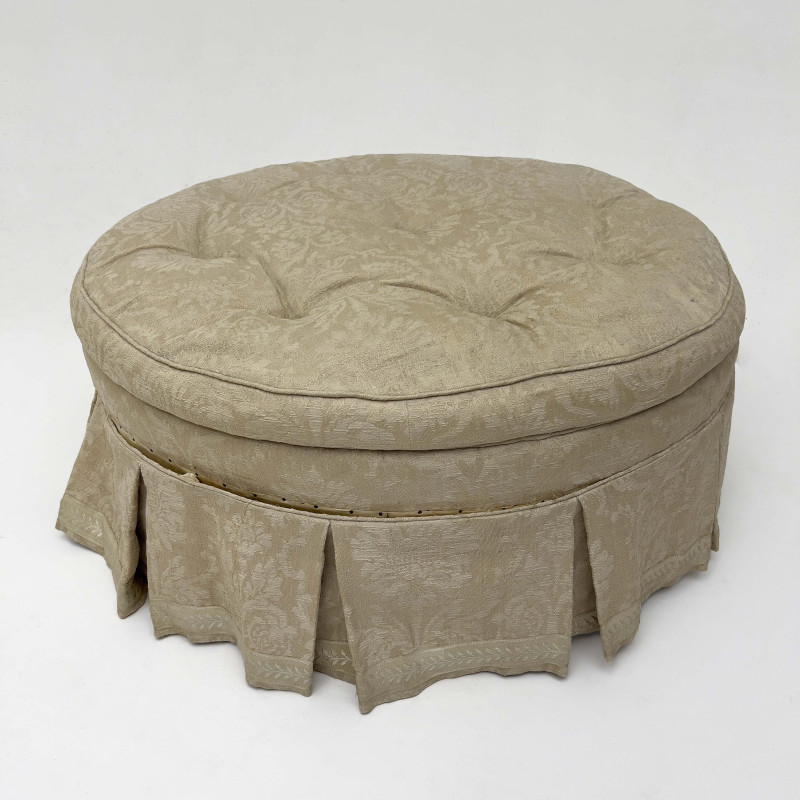 A Neoclassical Style Carved Beechwood Upholstered Piano Bench by Karges