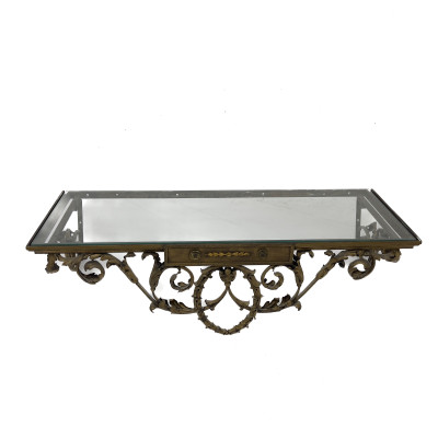 Image for Lot A Neoclassical Style Iron Hanging Console Table