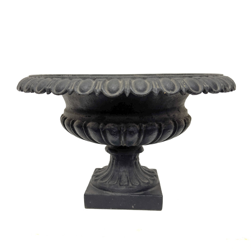 Continental Classical Revival Alabaster Column and Cast Iron Urn