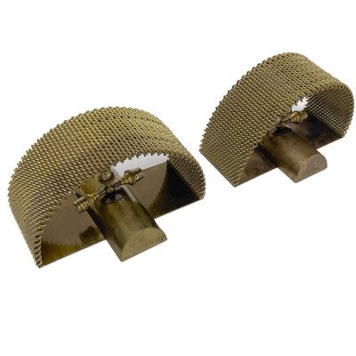 A Pair of Art Moderne Three-Light Bronze Sconces