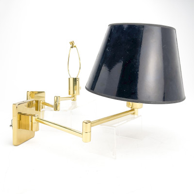 Image for Lot George Hansen - Modern Brass Swing-Arm Wall Sconces for Hinson
