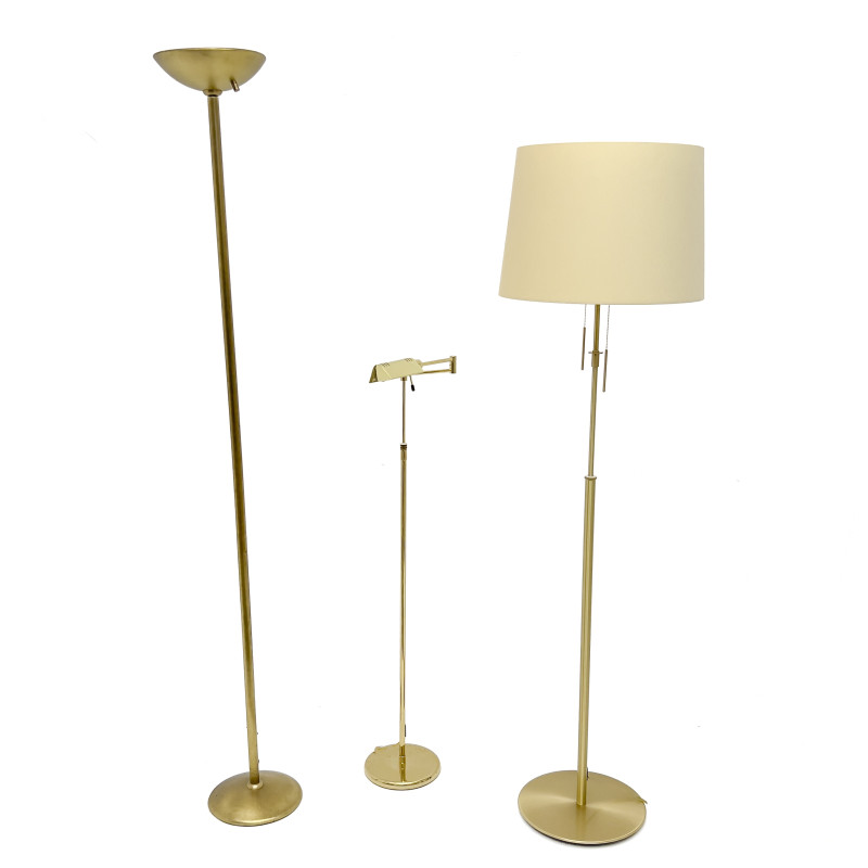 3 Brass Floor Lamps, Mendizábal and Holtkötter