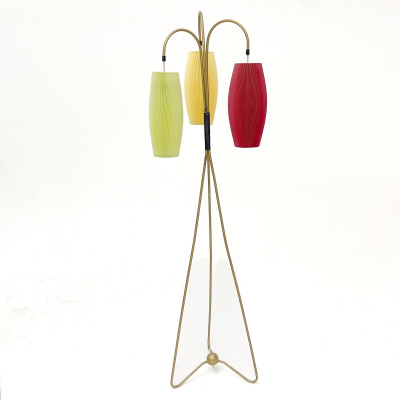 Mid-Century Modern Three-Light Tripod Floor Lamp