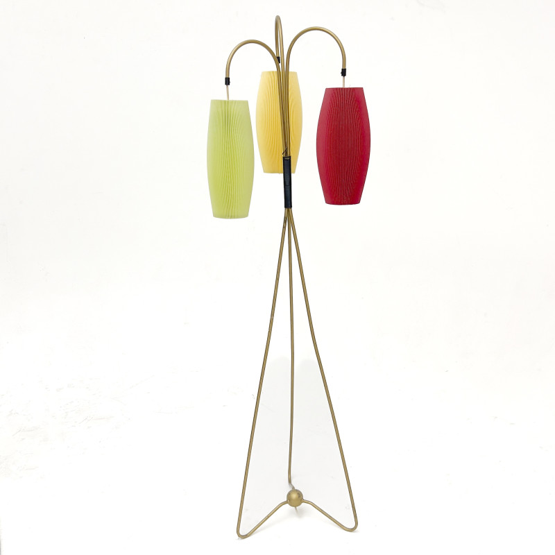 Mid-Century Modern Three-Light Tripod Floor Lamp