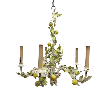Image for Lot An Italian Tole Chandelier with Lemons