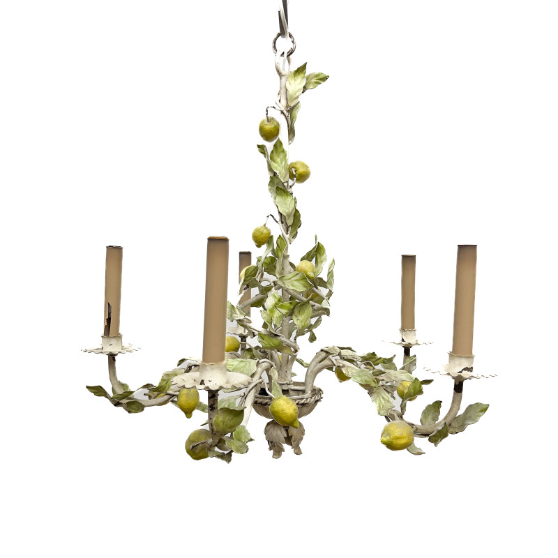 An Italian Tole Chandelier with Lemons