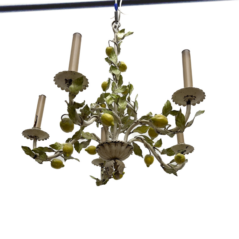 An Italian Tole Chandelier with Lemons