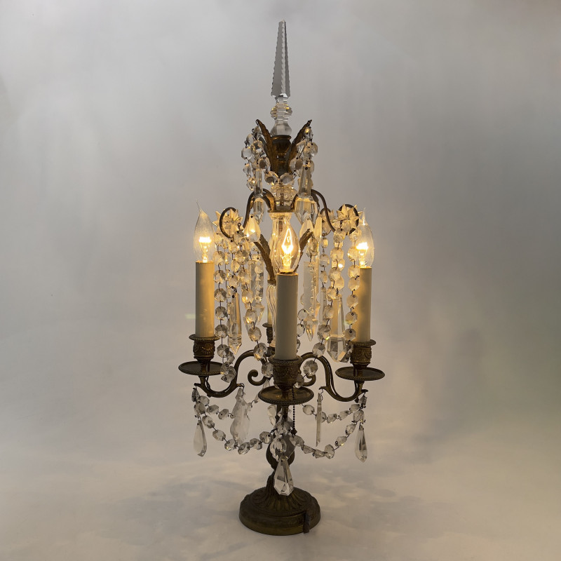 A Pair of Neoclassical Style Electrified Candelabra Table Lamps