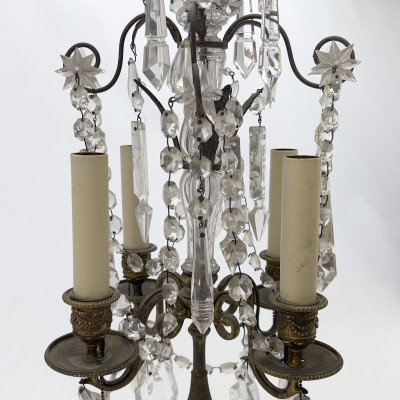 A Pair of Neoclassical Style Electrified Candelabra Table Lamps