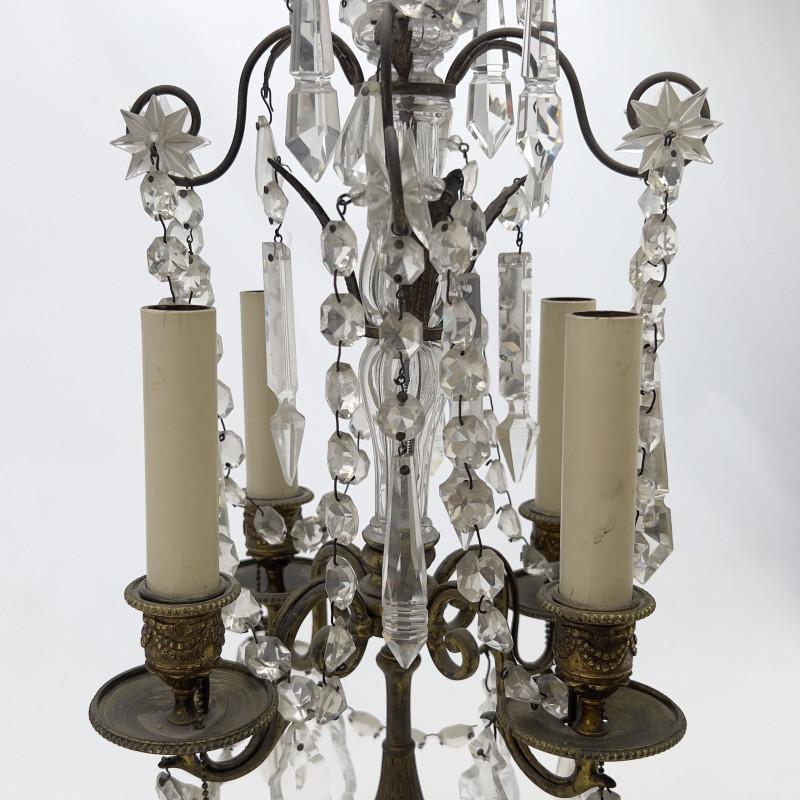 A Pair of Neoclassical Style Electrified Candelabra Table Lamps