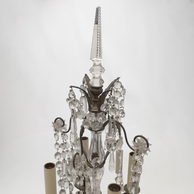 A Pair of Neoclassical Style Electrified Candelabra Table Lamps