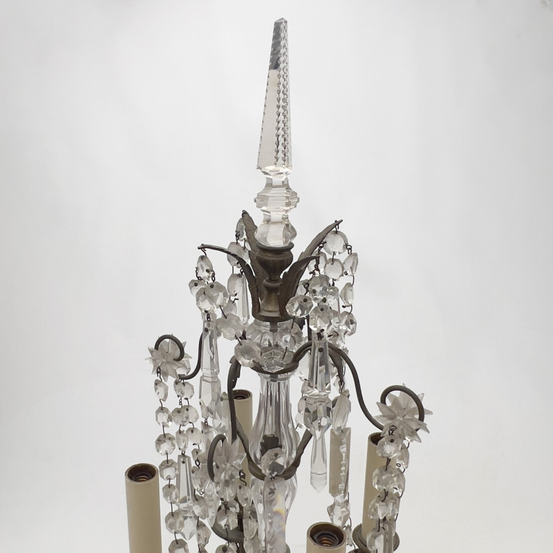 A Pair of Neoclassical Style Electrified Candelabra Table Lamps