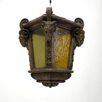 Louis XV Style Chandelier and Gothic Revival Giltwood Lantern