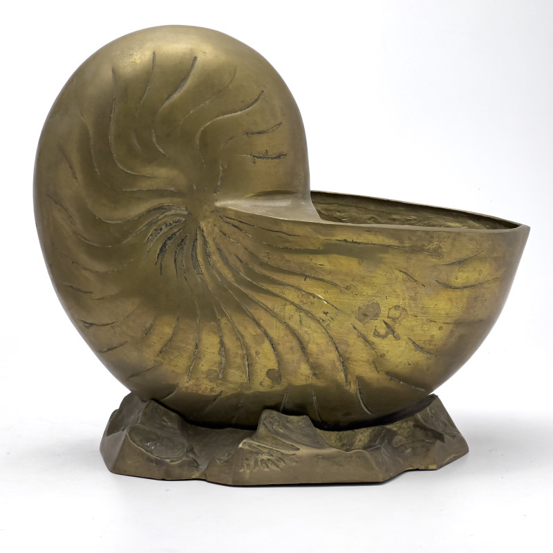 Brass Nautilus and Push Up Candlestick Group