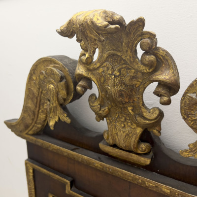 An English George II parcel-gilt mahogany pier mirror