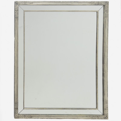 Image for Lot A Contemporary Carved Wood Wall Mirror
