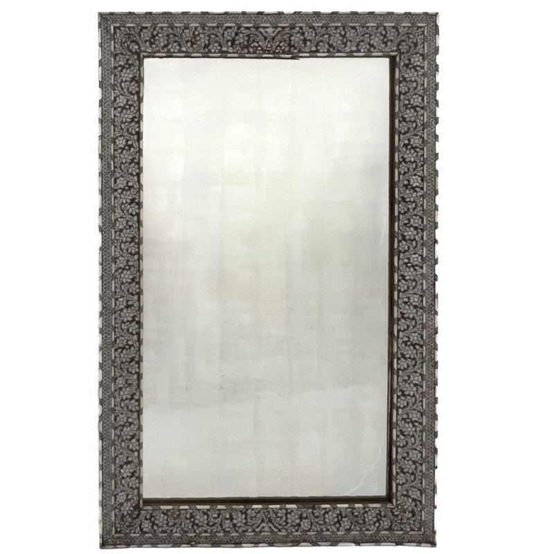 Syrian Bone and Mother-of-Pearl Inlaid Wall Mirror