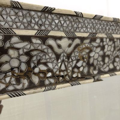 Syrian Bone and Mother-of-Pearl Inlaid Wall Mirror