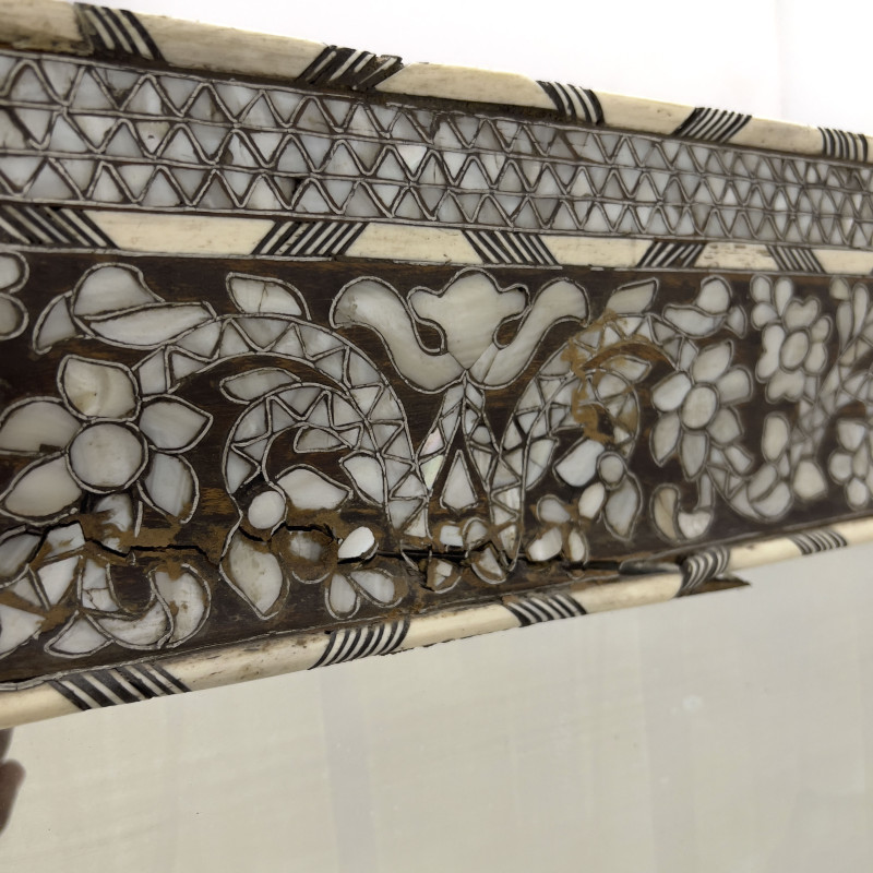 Syrian Bone and Mother-of-Pearl Inlaid Wall Mirror