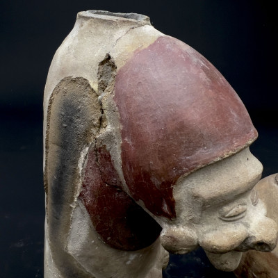 Two Pre-Columbian Ecuadorian Style Ceramic Figural Vessels