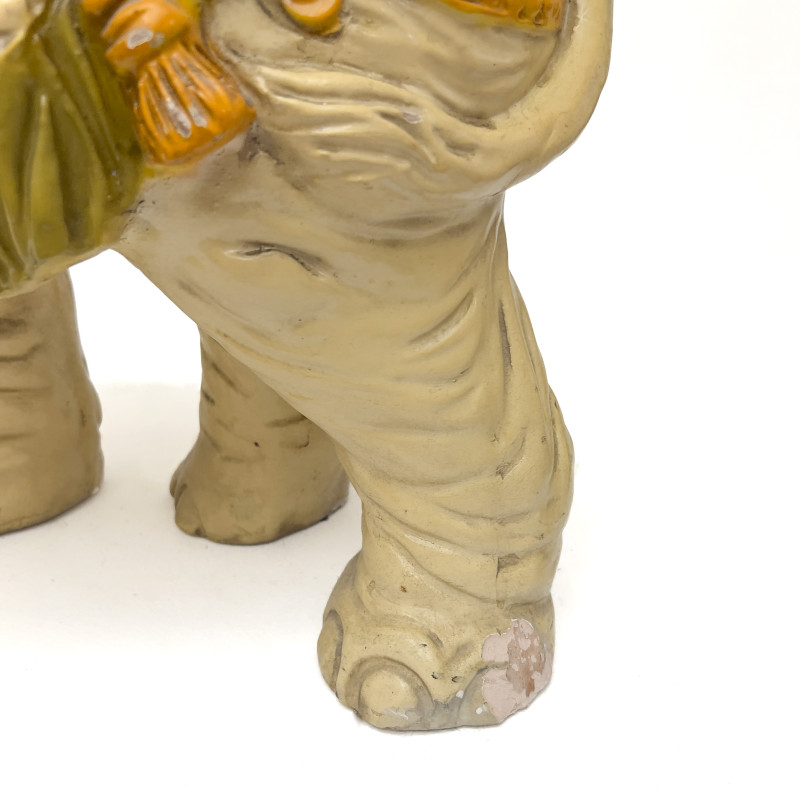 Italian Glazed Terracotta Elephant Garden Seat
