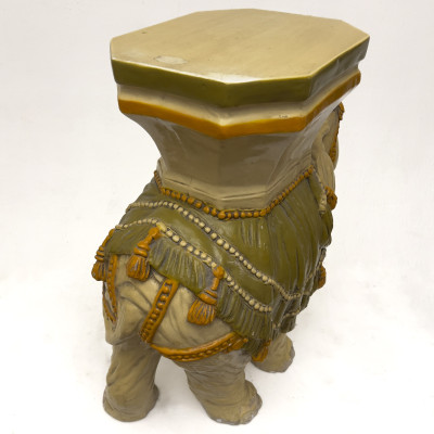 Italian Glazed Terracotta Elephant Garden Seat