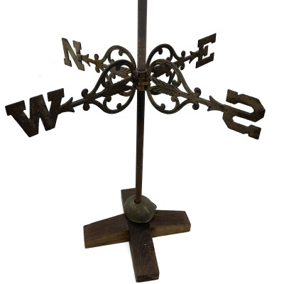 An American Patinated Copper Running Horse Weathervane on Stand