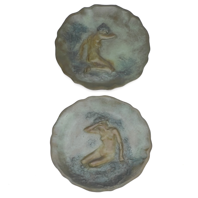 Auguste Ledru - Pair of Bronze Plaques