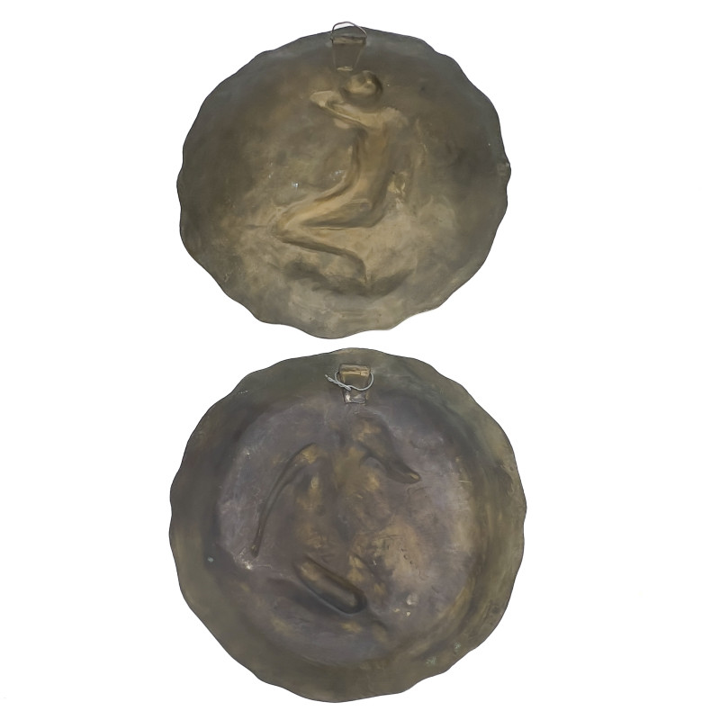 Auguste Ledru - Pair of Bronze Plaques