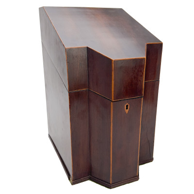 Image for Lot Georgian Style Inlaid Mahogany Knife Box