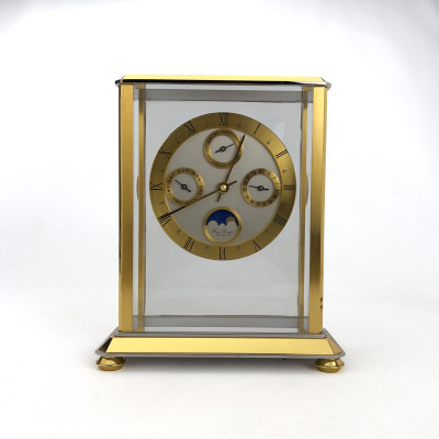 Image for Lot Hour Lavigne - A Brass and Glass Chronometer Desk Clock