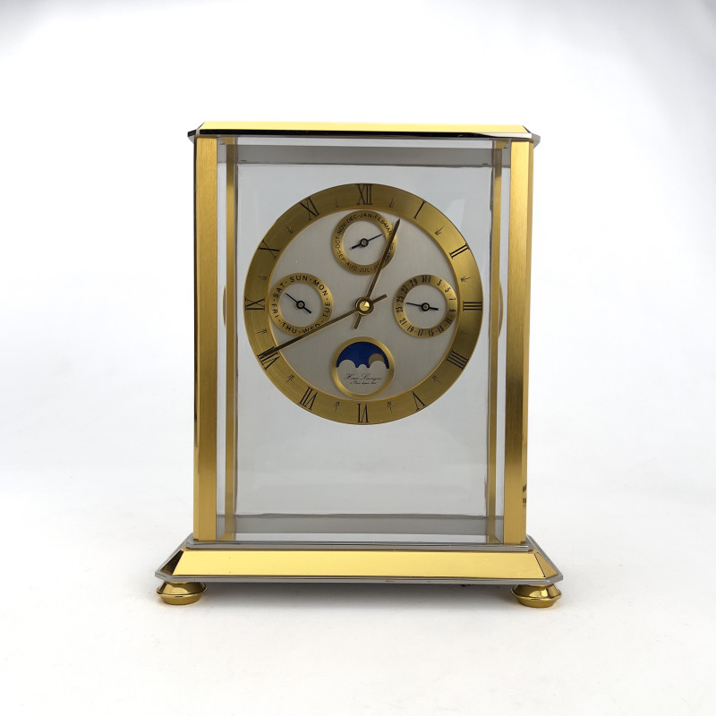 Hour Lavigne - A Brass and Glass Chronometer Desk Clock