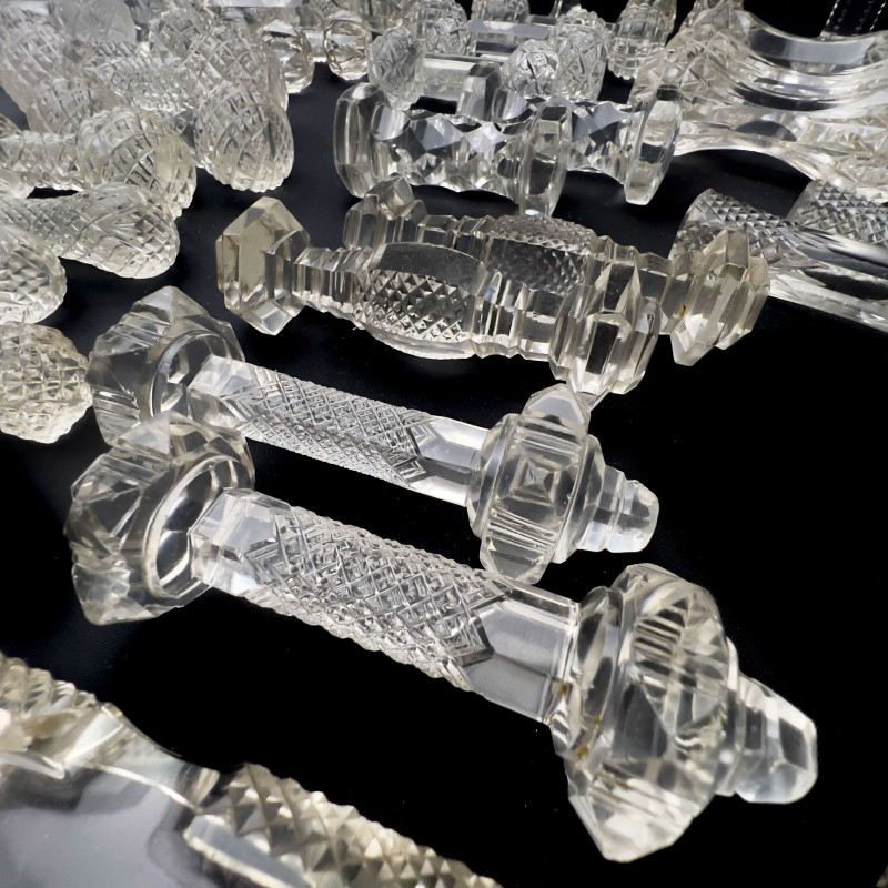 100 + Crystal and Glass Knife Rests and Place Card Holders