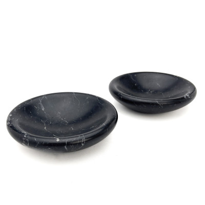Image for Lot A Pair of Italian Art Deco Style Carved Black Marble Centerpieces