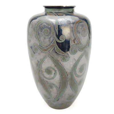 Image for Lot Luc Lanel - An Art Deco Dinanderie Mixed Metal Vase for Christofle