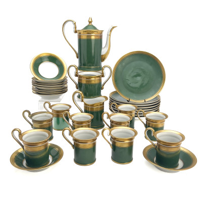 Image for Lot A French twentieth-century porcelain partial coffee and dessert service, produced in Limoges
