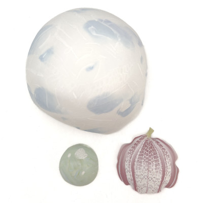 Dorothy Feibleman - Three-Piece Collection of Translucent Nerikomi Parian Porcelain Vessels