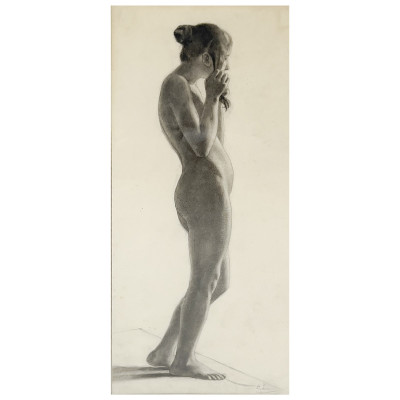 Image for Lot possibly Alphonse Legros - Untitled (Nude Figure)